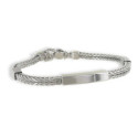 PULSERA CORDON CUADRADO PLATA