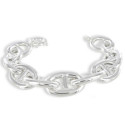 PULSERA PLATA ARGOLLAS BARCO