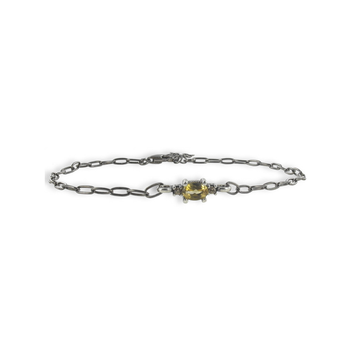 PULSERA CITRINO TALLA OVAL