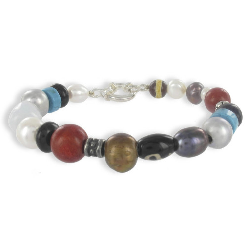 PULSERA ZANZÍBAR MINERALES Y PERLAS