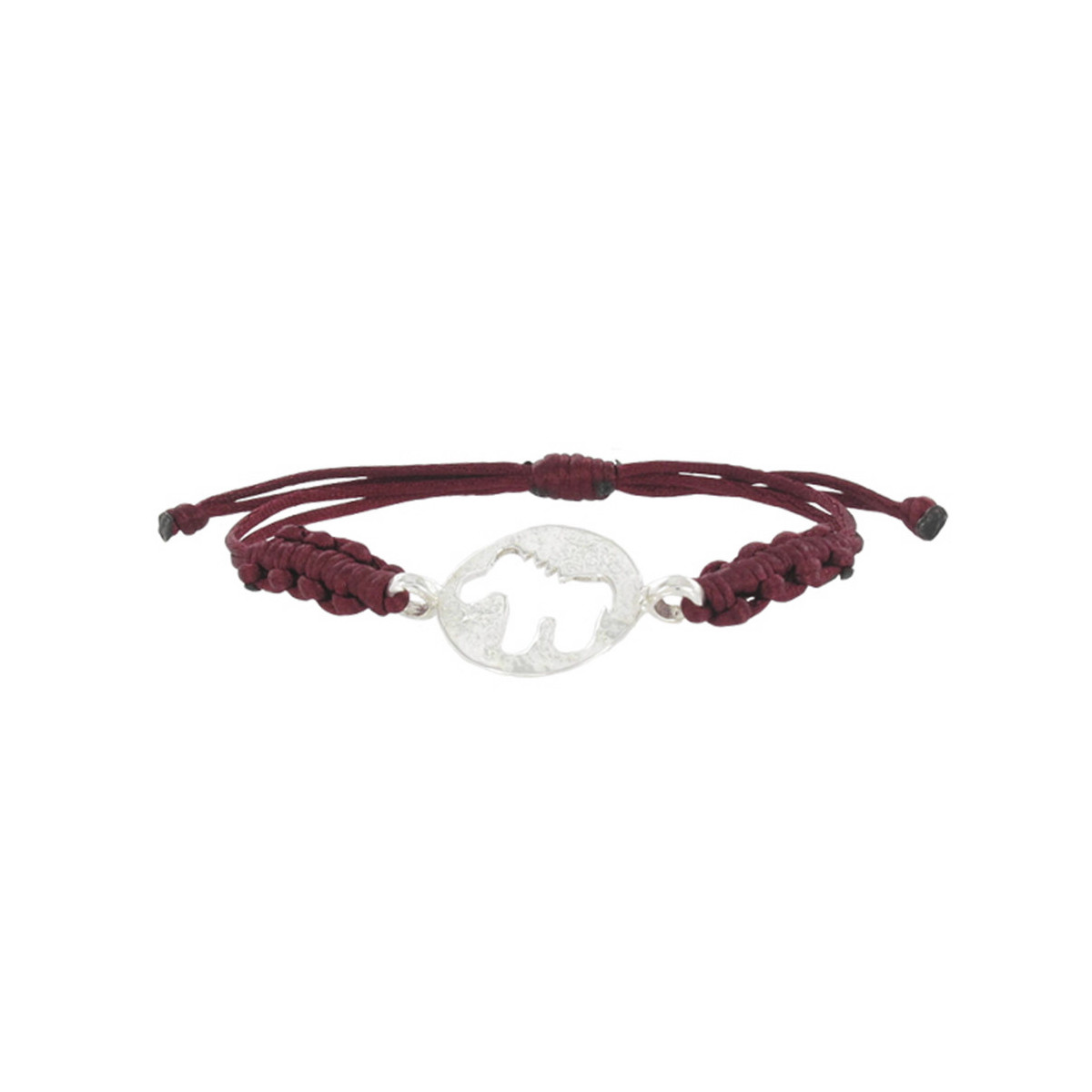 PULSERA MACRAME Y PLATA