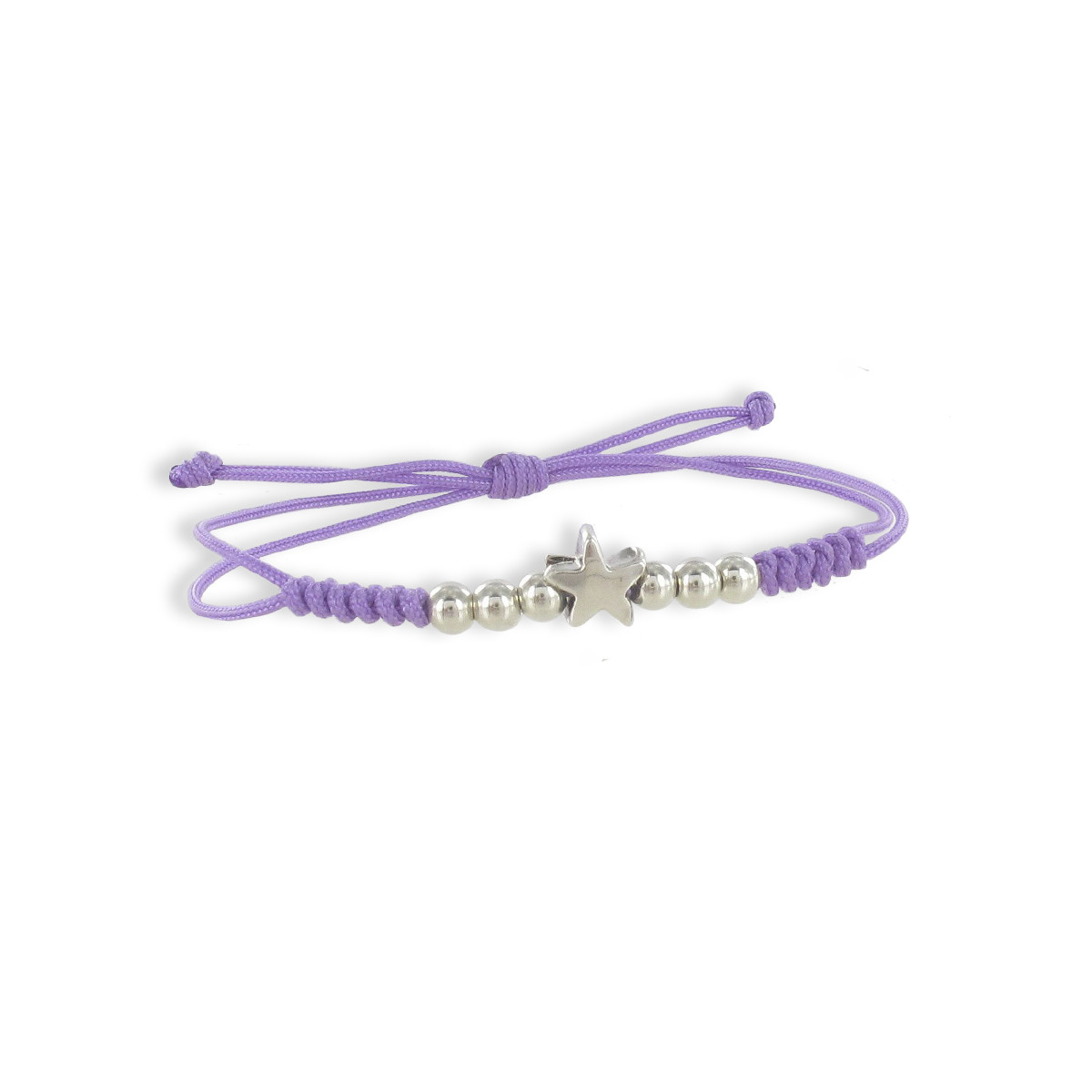 PULSERA MACRAMÉ Y PLATA