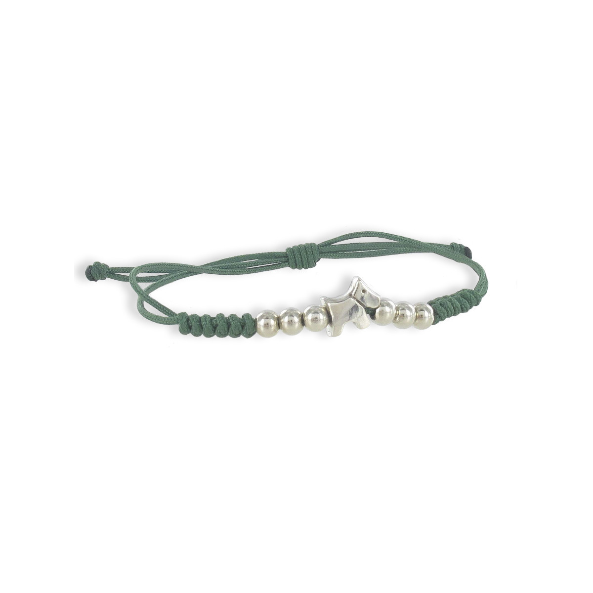 PULSERA MACRAMÉ Y PLATA