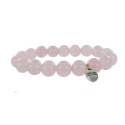 PULSERA BOLAS 8,5 MM CUARZO ROSA