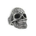 ANILLO CALAVERA GRABADA