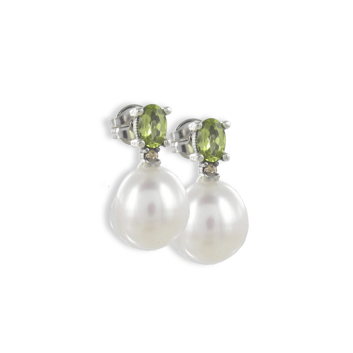 PENDIENTES PERLA Y PERIDOTO