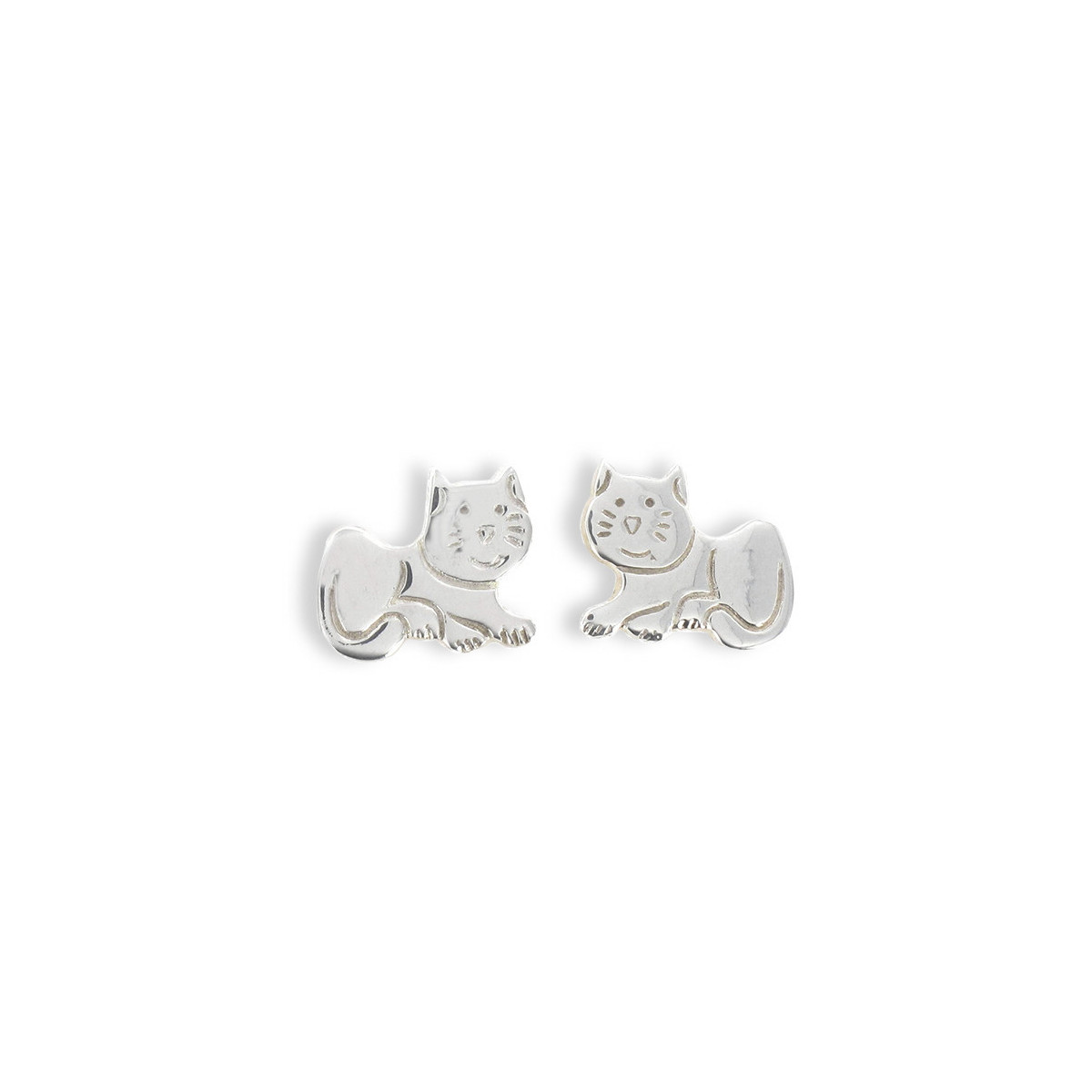 PENDIENTES PLATA GATO