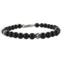 PULSERA BOLAS ONIX 6 MM