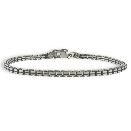 PULSERA CORDON CUADRADO DE PLATA